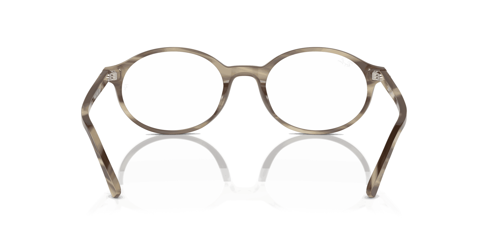 [Clear Lenses, Polished Striped Beige Frame]