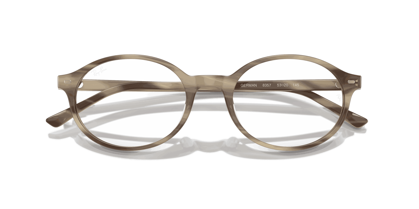 [Clear Lenses, Polished Striped Beige Frame]