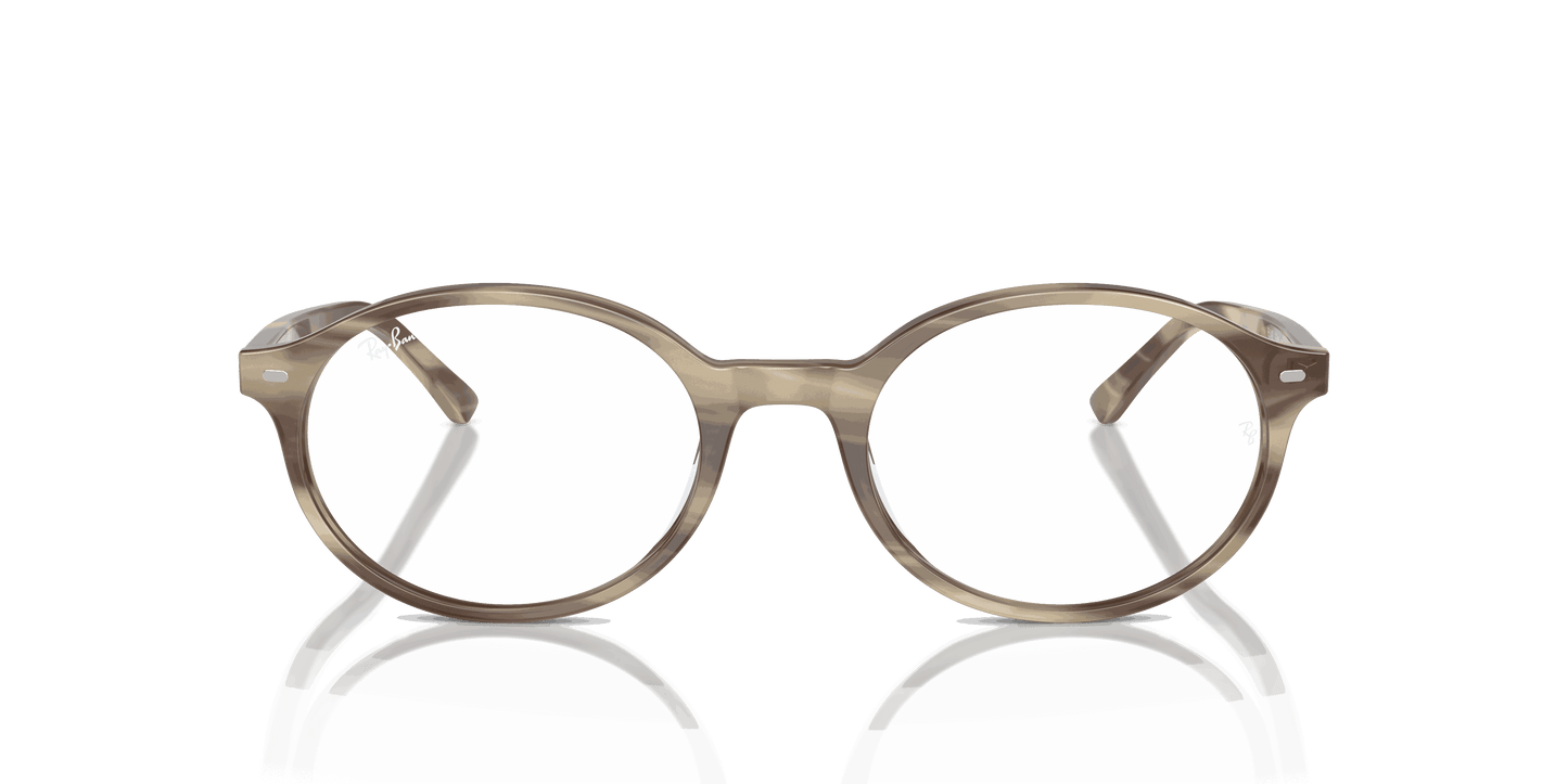 [Clear Lenses, Polished Striped Beige Frame]