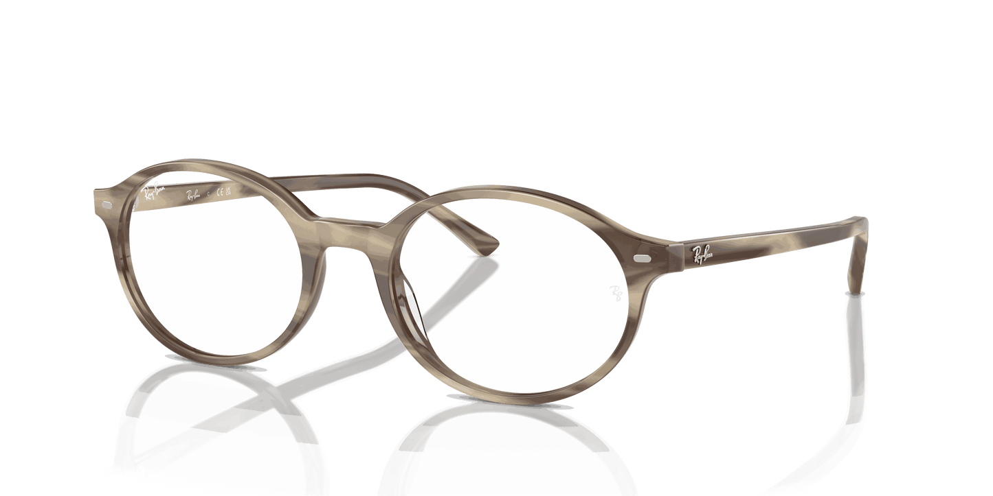 [Clear Lenses, Polished Striped Beige Frame]