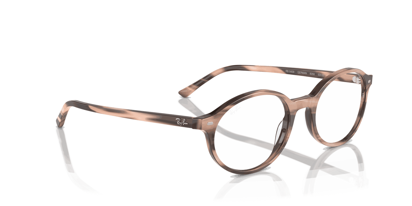[Clear Lenses, Polished Striped Pink Frame]