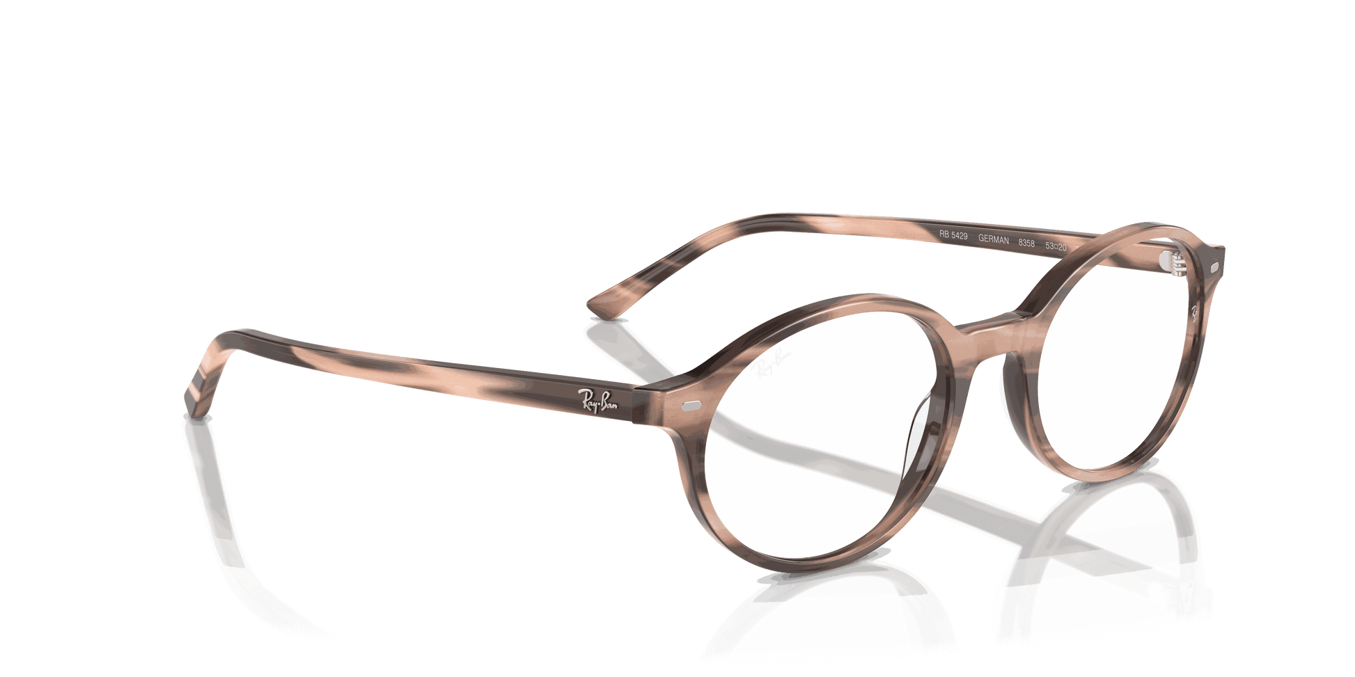 [Clear Lenses, Polished Striped Pink Frame]