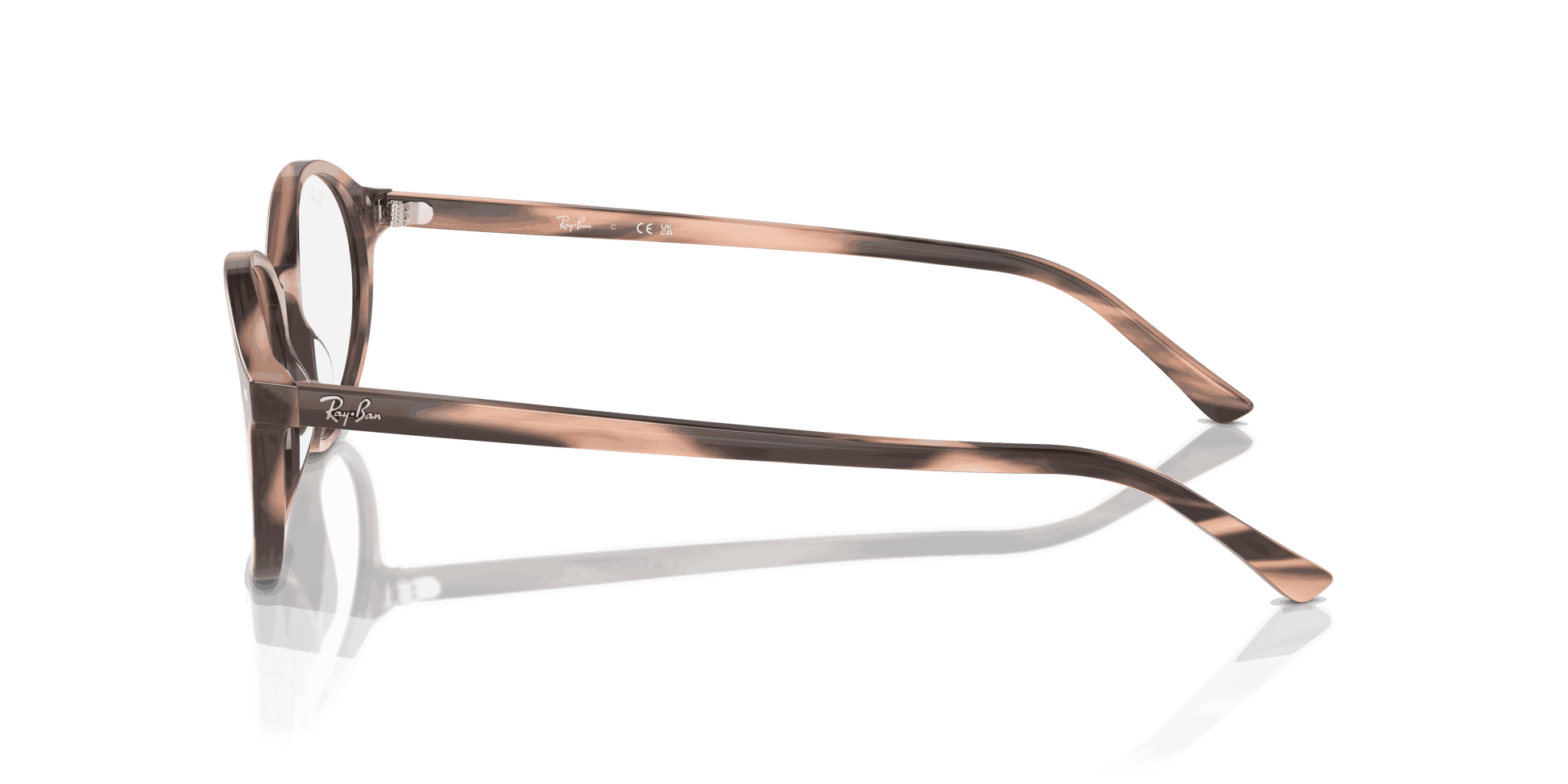 [Clear Lenses, Polished Striped Pink Frame]