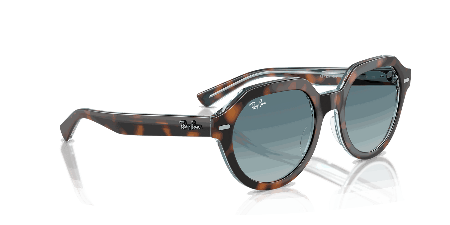 [Blue Gradient Grey Lenses, Polished Dark Havana On Multicolor Frame]