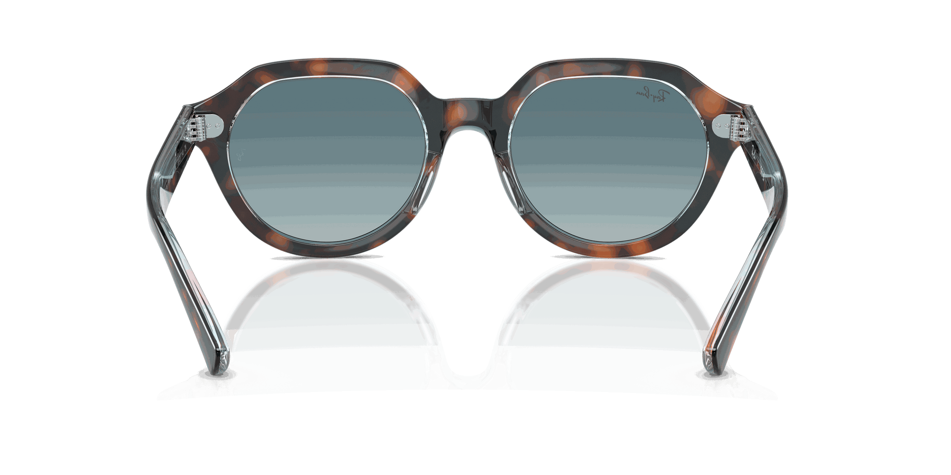 [Blue Gradient Grey Lenses, Polished Dark Havana On Multicolor Frame]