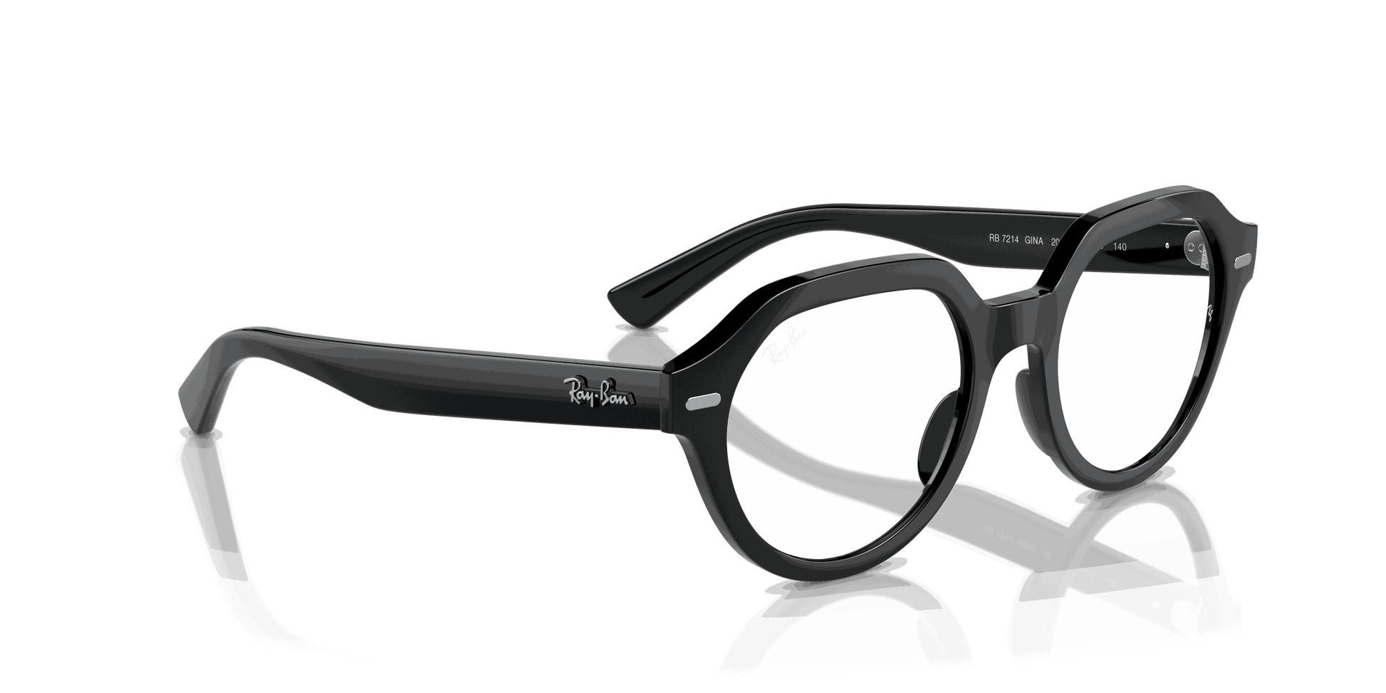[Clear Lenses, Polished Black Frame]