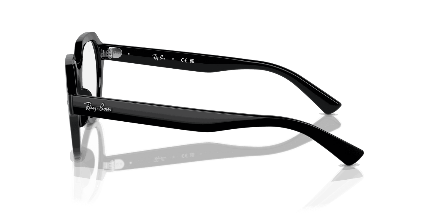 [Clear Lenses, Polished Black Frame]