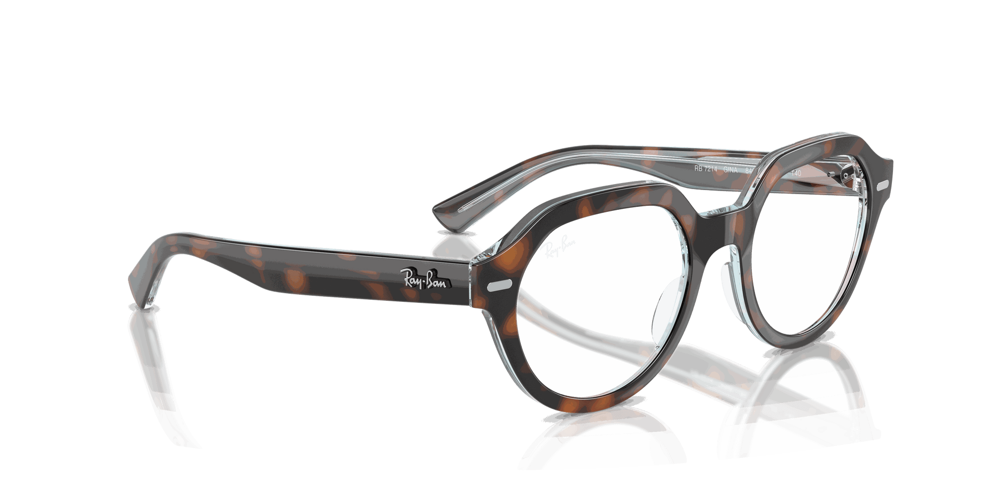 [Clear Lenses, Polished Dark Havana On Multicolor Frame]