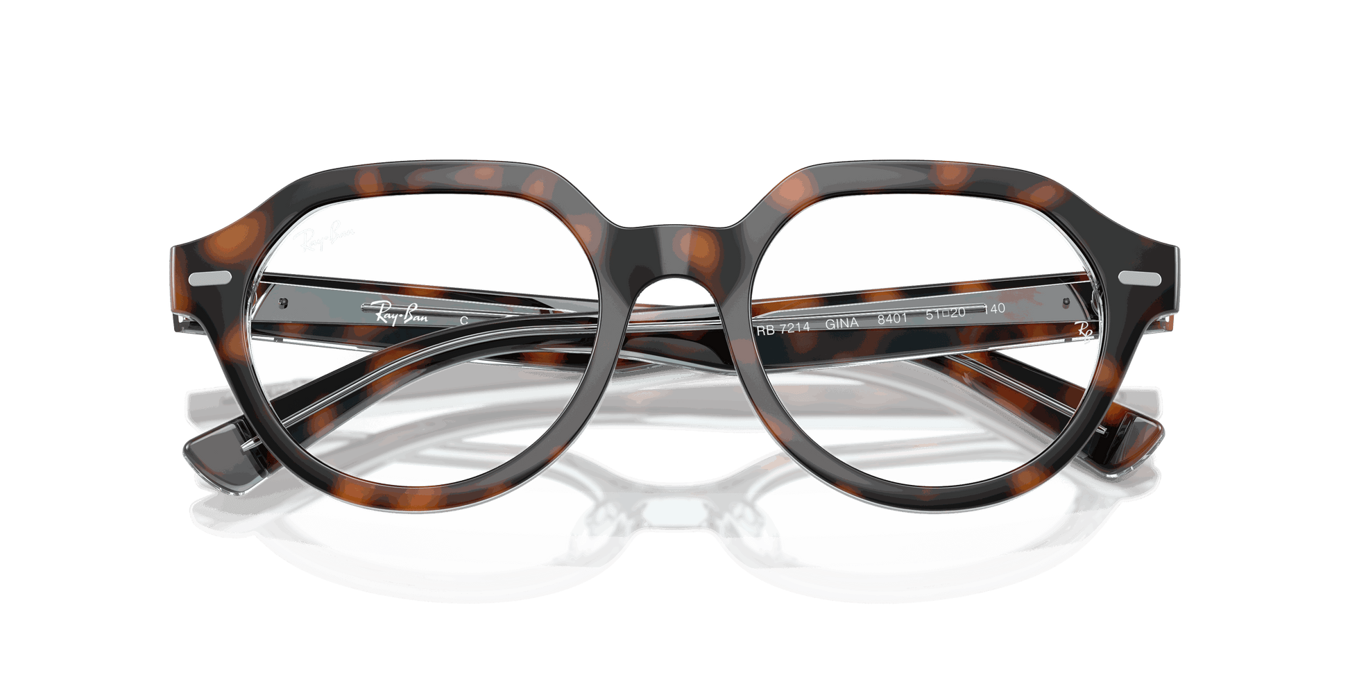 [Clear Lenses, Polished Dark Havana On Multicolor Frame]