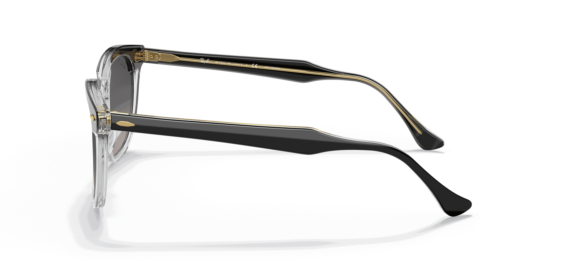[Grey Lenses, Polished Black On Transparent Frame]