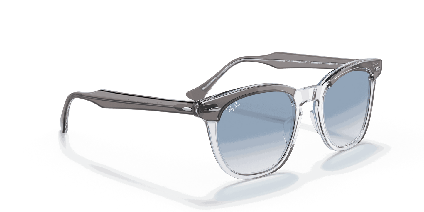 [Clear Blue Lenses, Polished Grey On Transparent Frame]