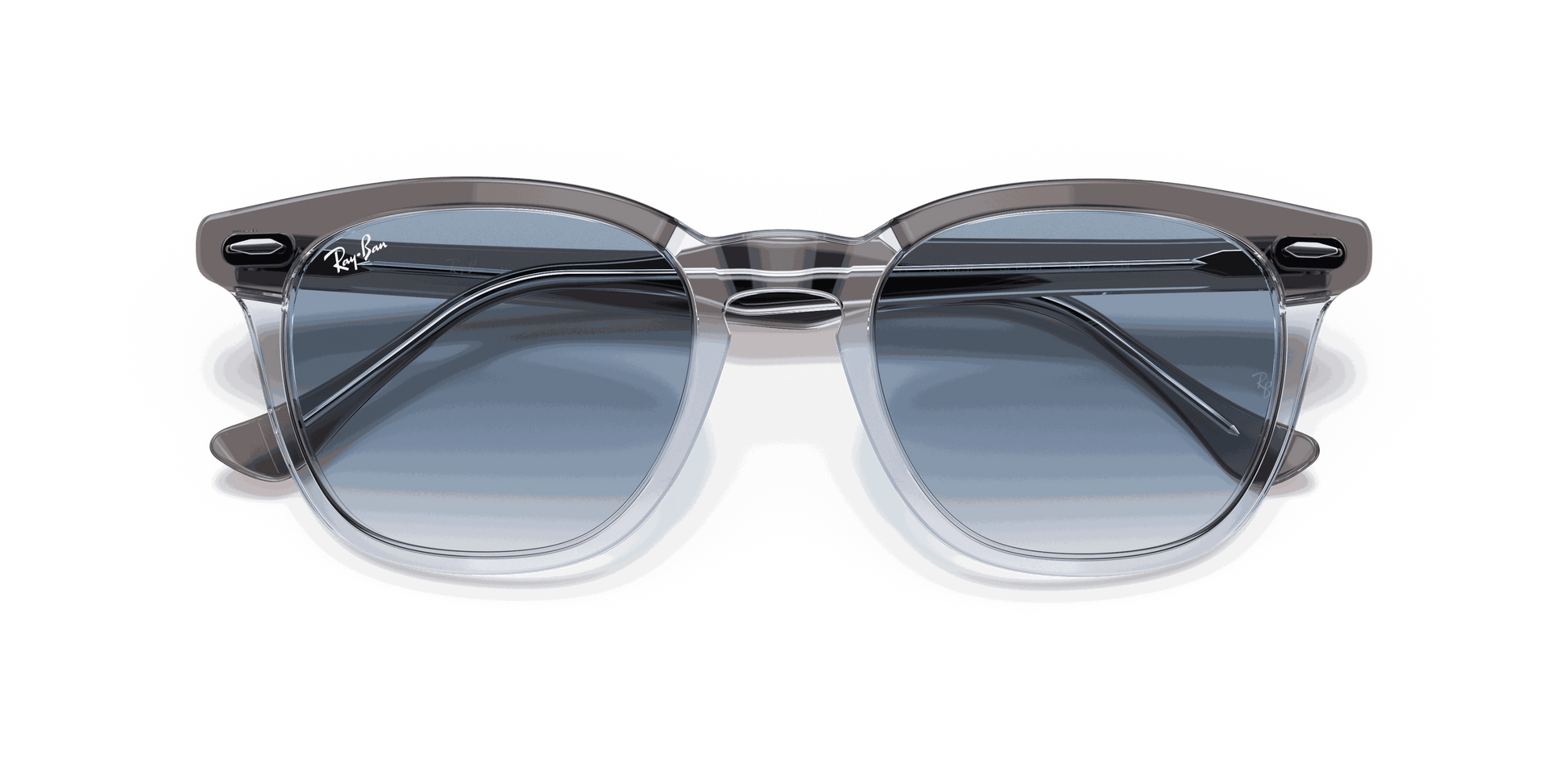 [Clear Blue Lenses, Polished Grey On Transparent Frame]
