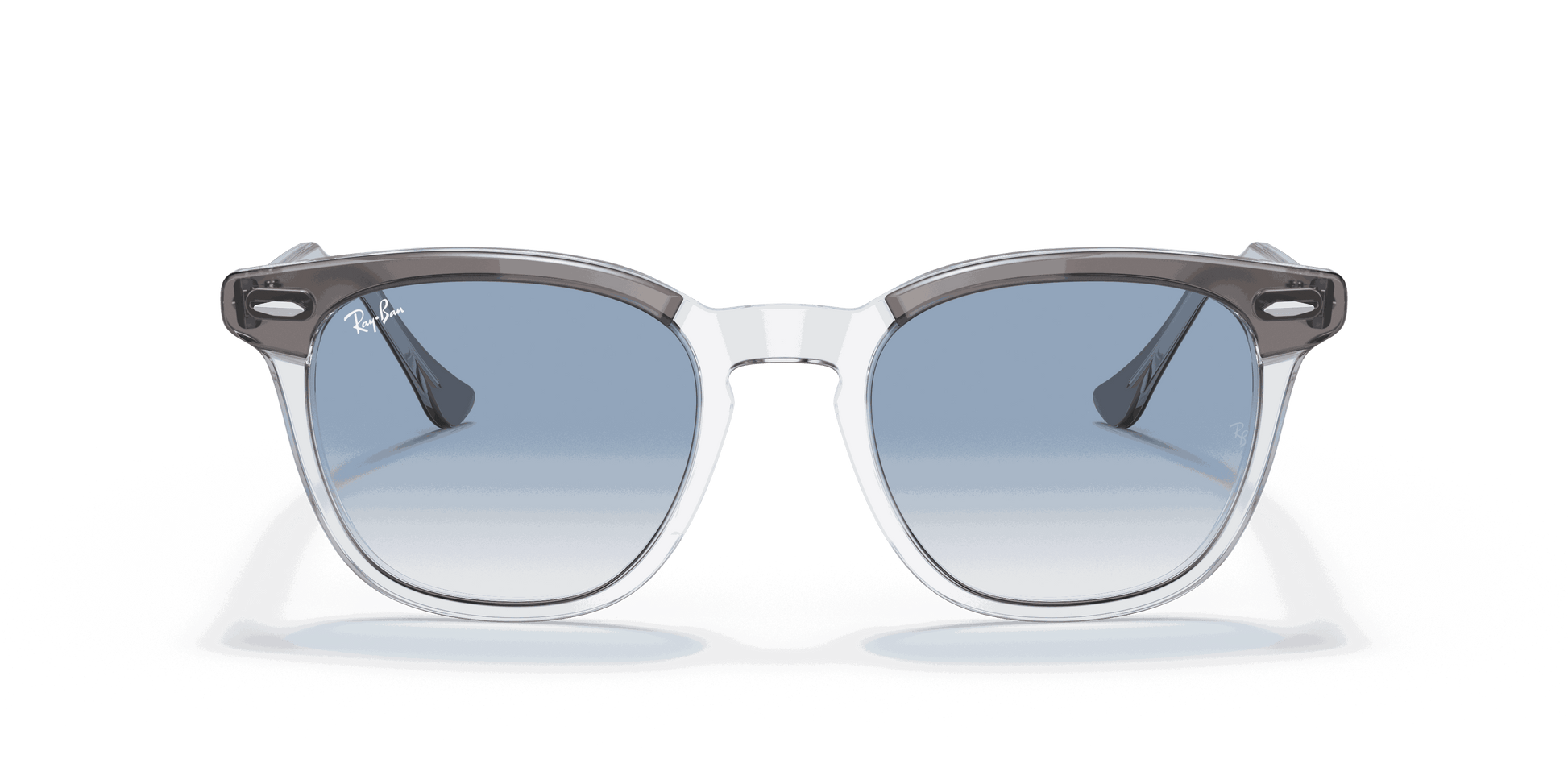 [Clear Blue Lenses, Polished Grey On Transparent Frame]