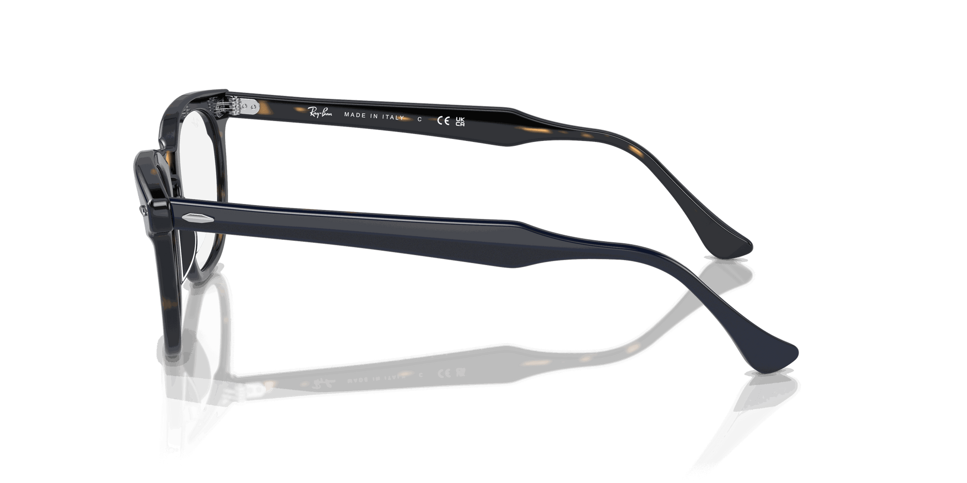[Clear Lenses, Polished Blue On Havana Frame]