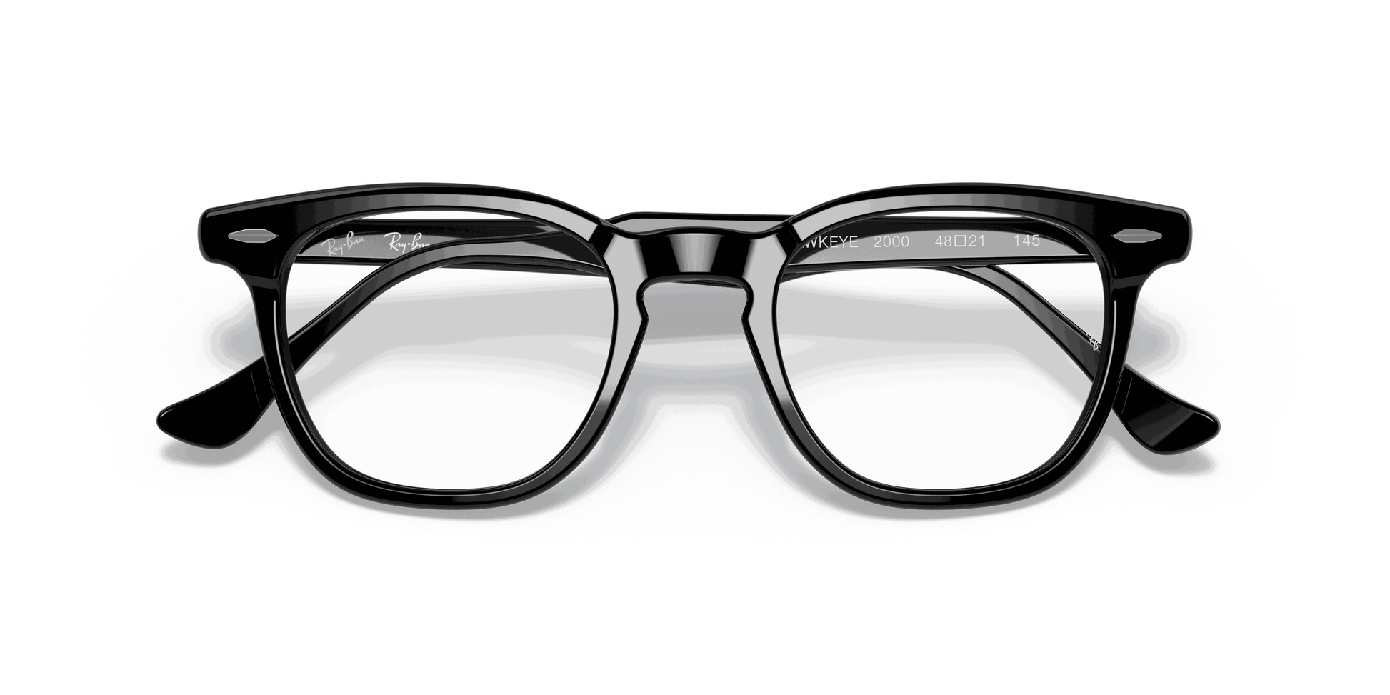[Clear Lenses, Polished Black Frame]