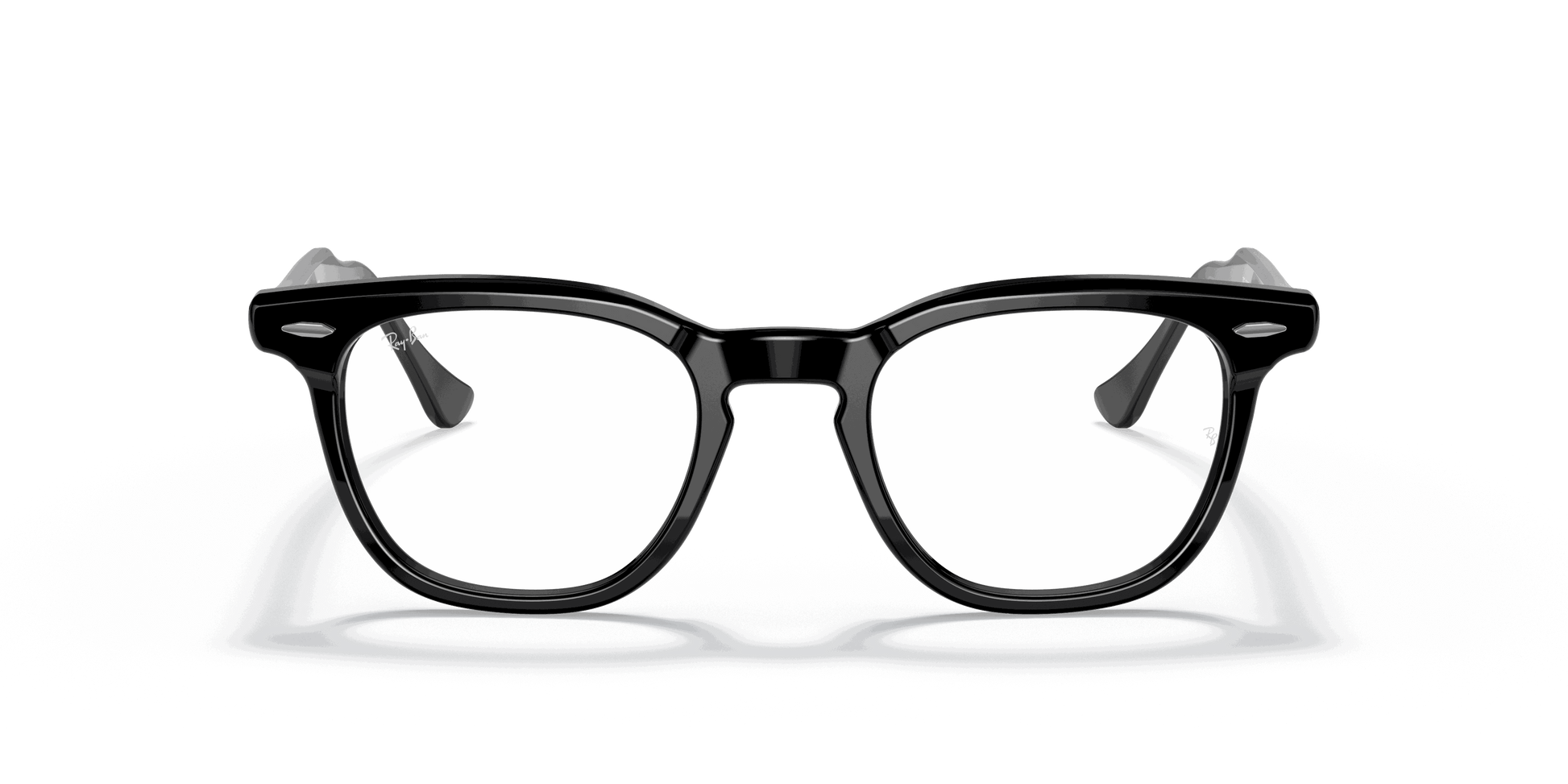 [Clear Lenses, Polished Black Frame]