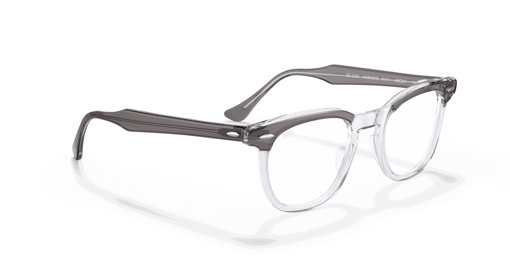 [Clear Lenses, Polished Grey On Transparent Frame]