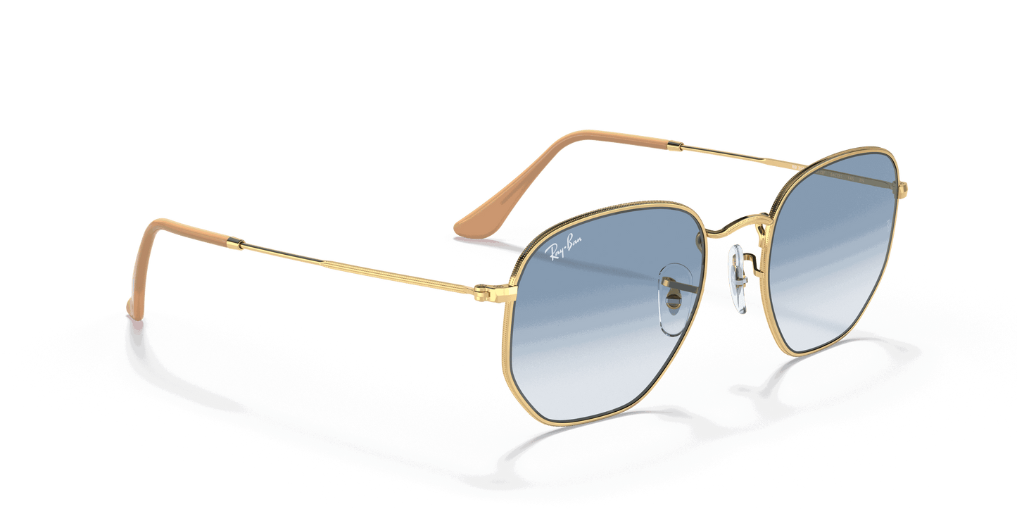 [Light Blue Gradient Lenses, Polished Arista Gold Frame]