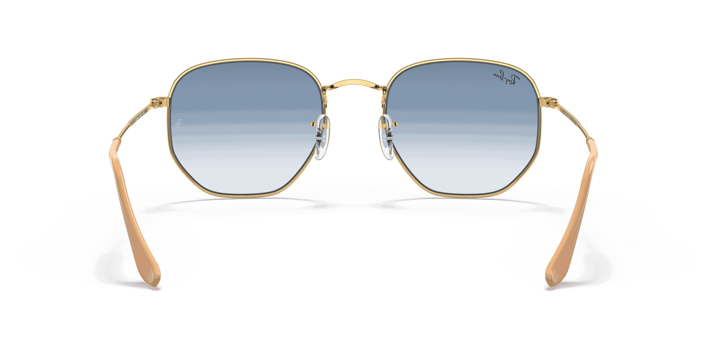 [Light Blue Gradient Lenses, Polished Arista Gold Frame]