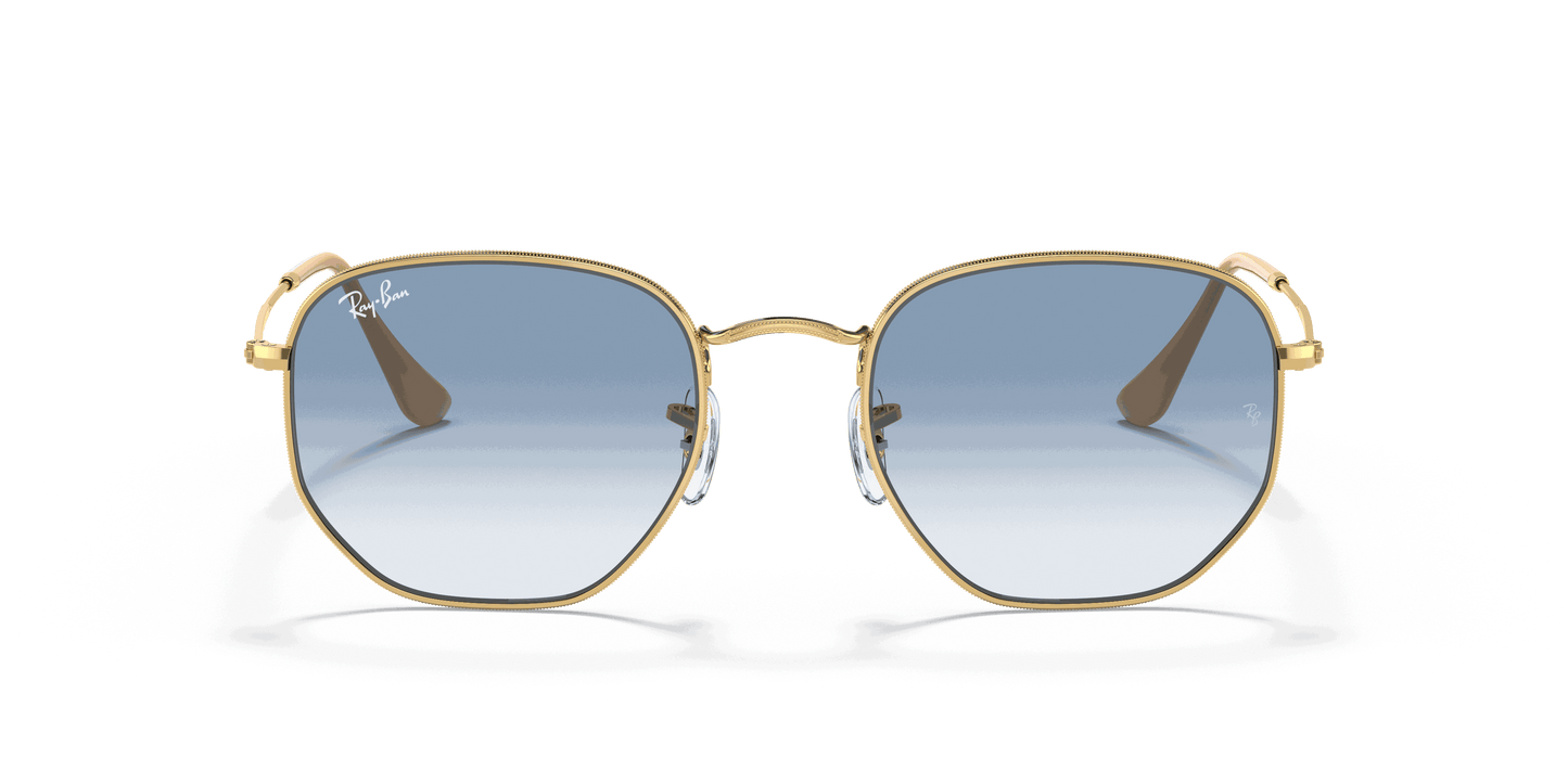 [Light Blue Gradient Lenses, Polished Arista Gold Frame]