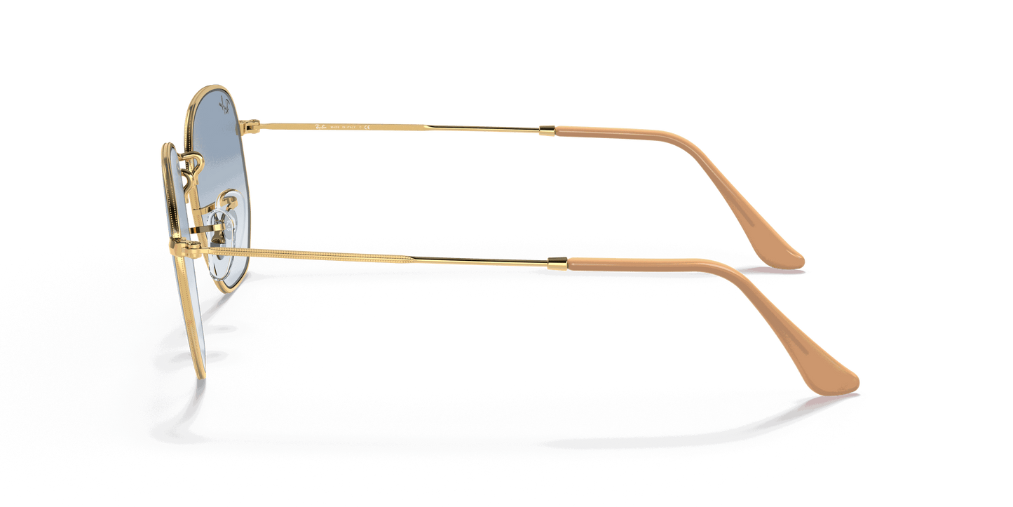 [Light Blue Gradient Lenses, Polished Arista Gold Frame]