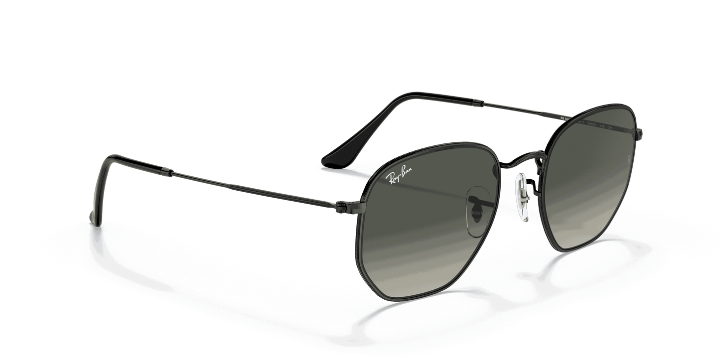 [Grey Gradient Lenses, Polished Black Frame]