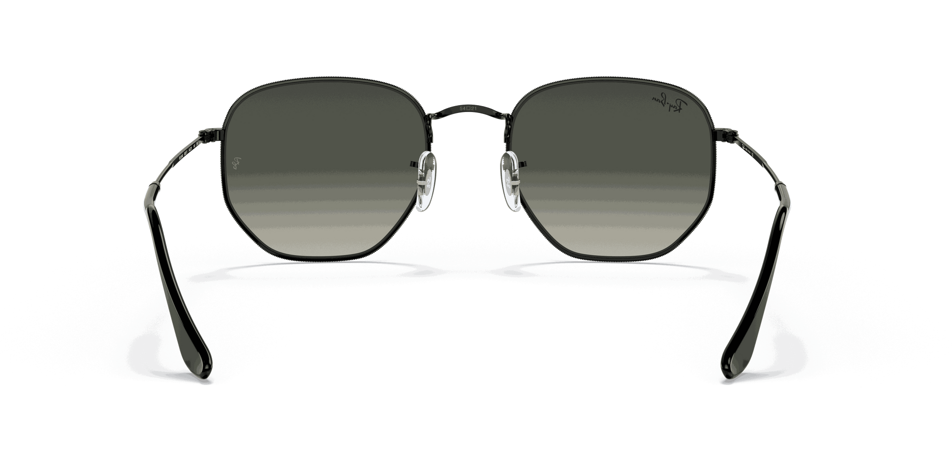 [Grey Gradient Lenses, Polished Black Frame]