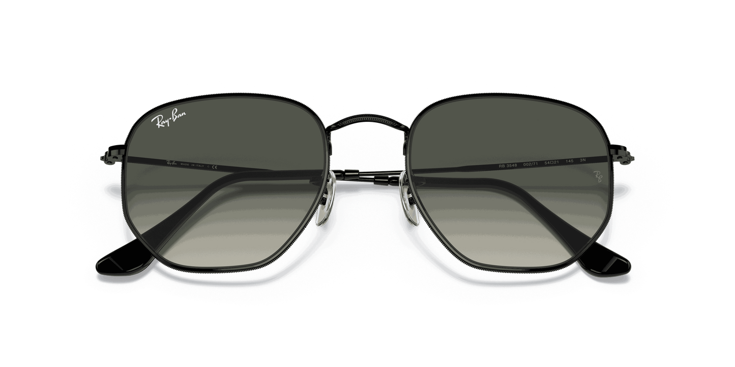 [Grey Gradient Lenses, Polished Black Frame]