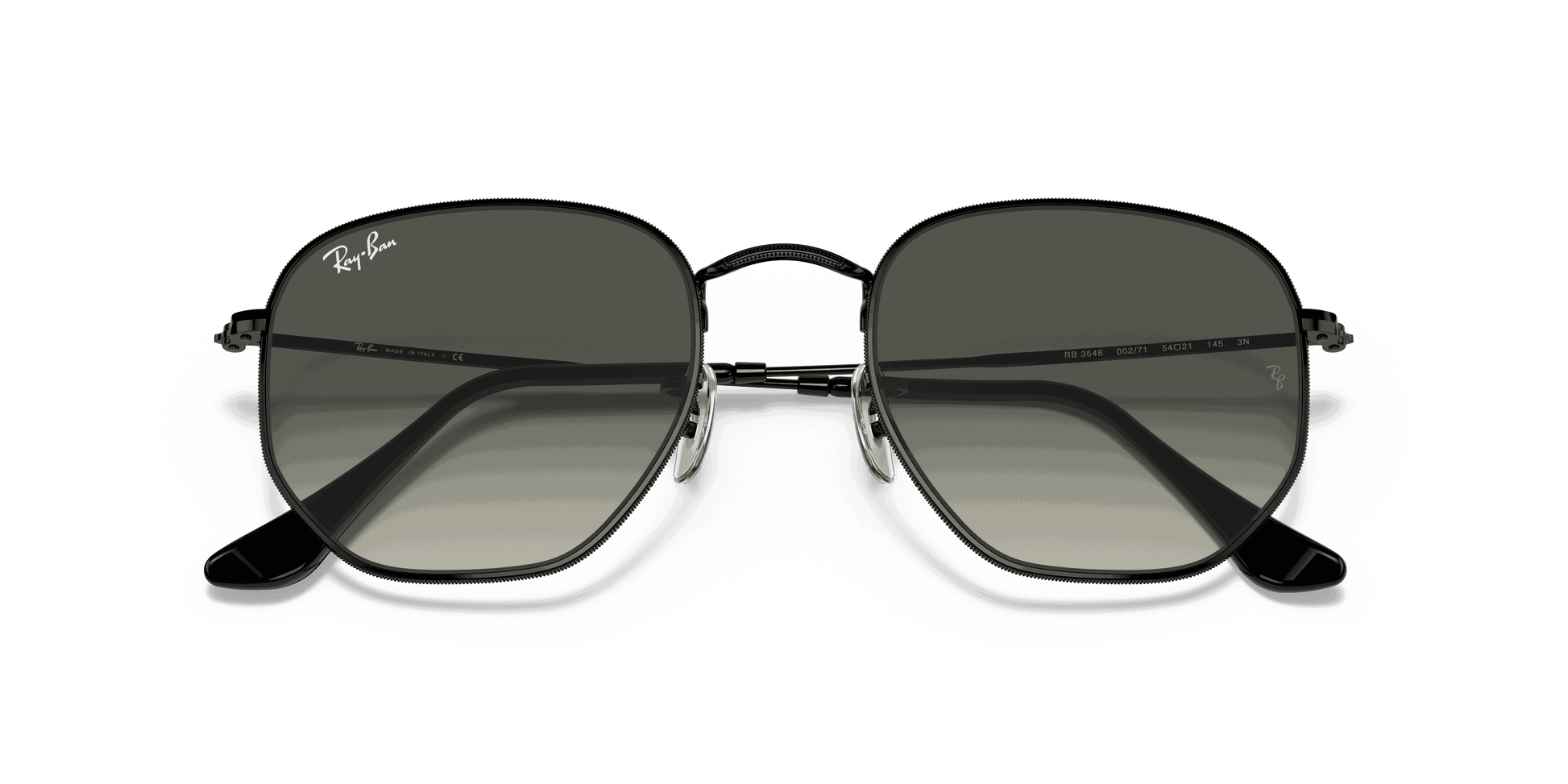 [Grey Gradient Lenses, Polished Black Frame]