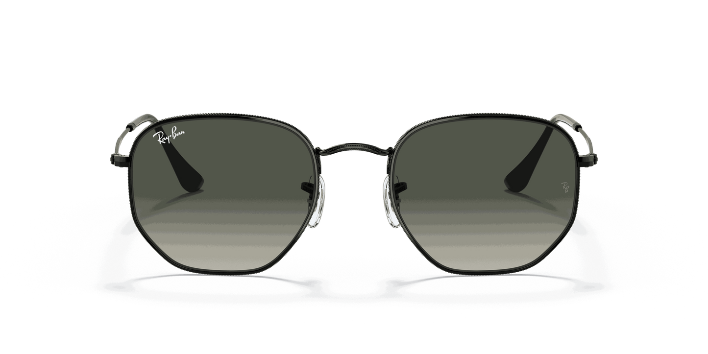 [Grey Gradient Lenses, Polished Black Frame]