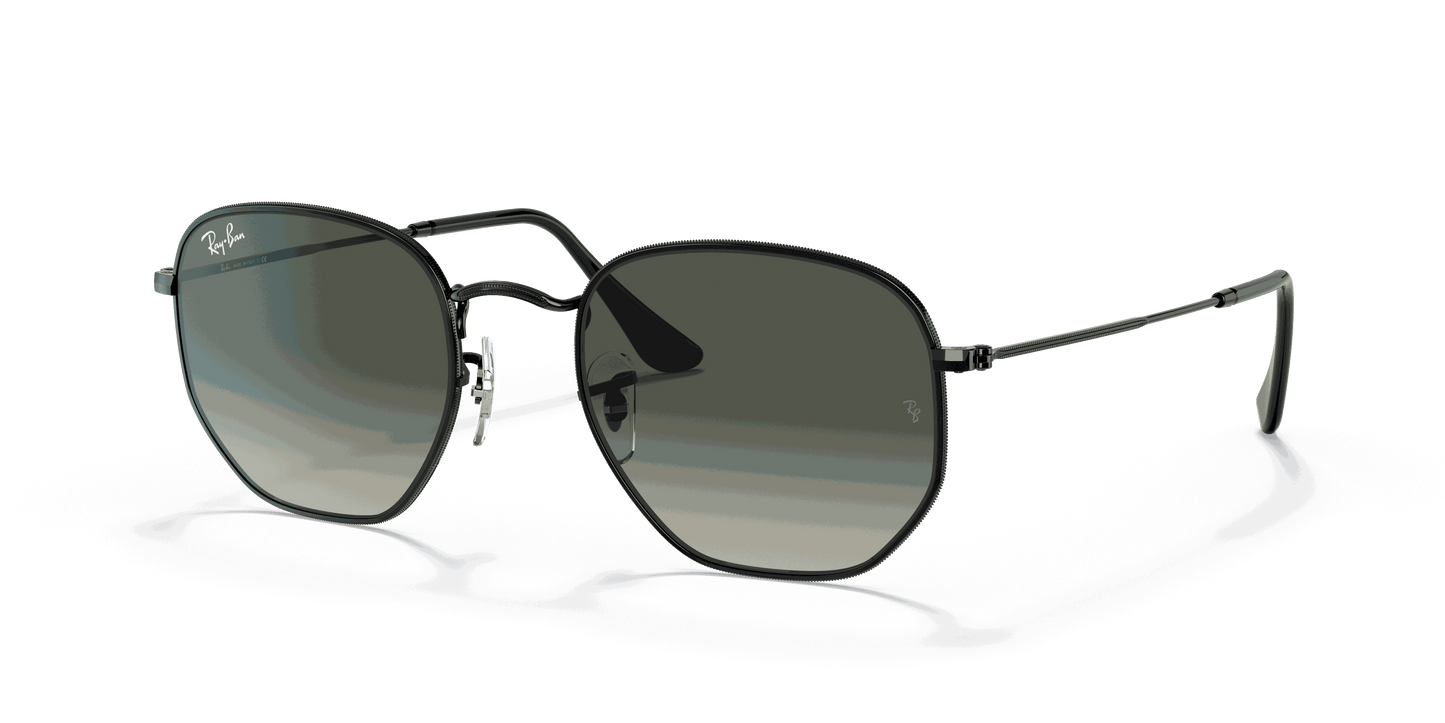 [Grey Gradient Lenses, Polished Black Frame]