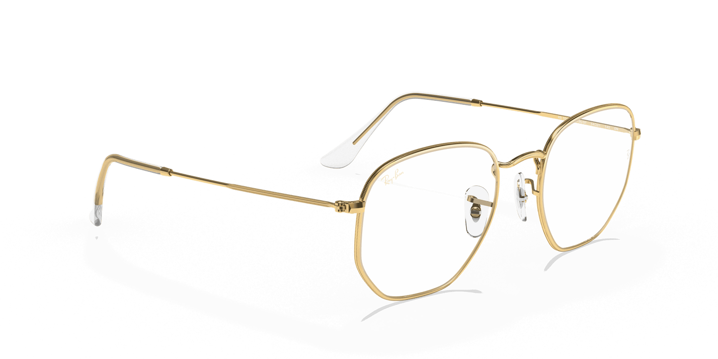 [Clear Lenses, Polished Gold Frame]