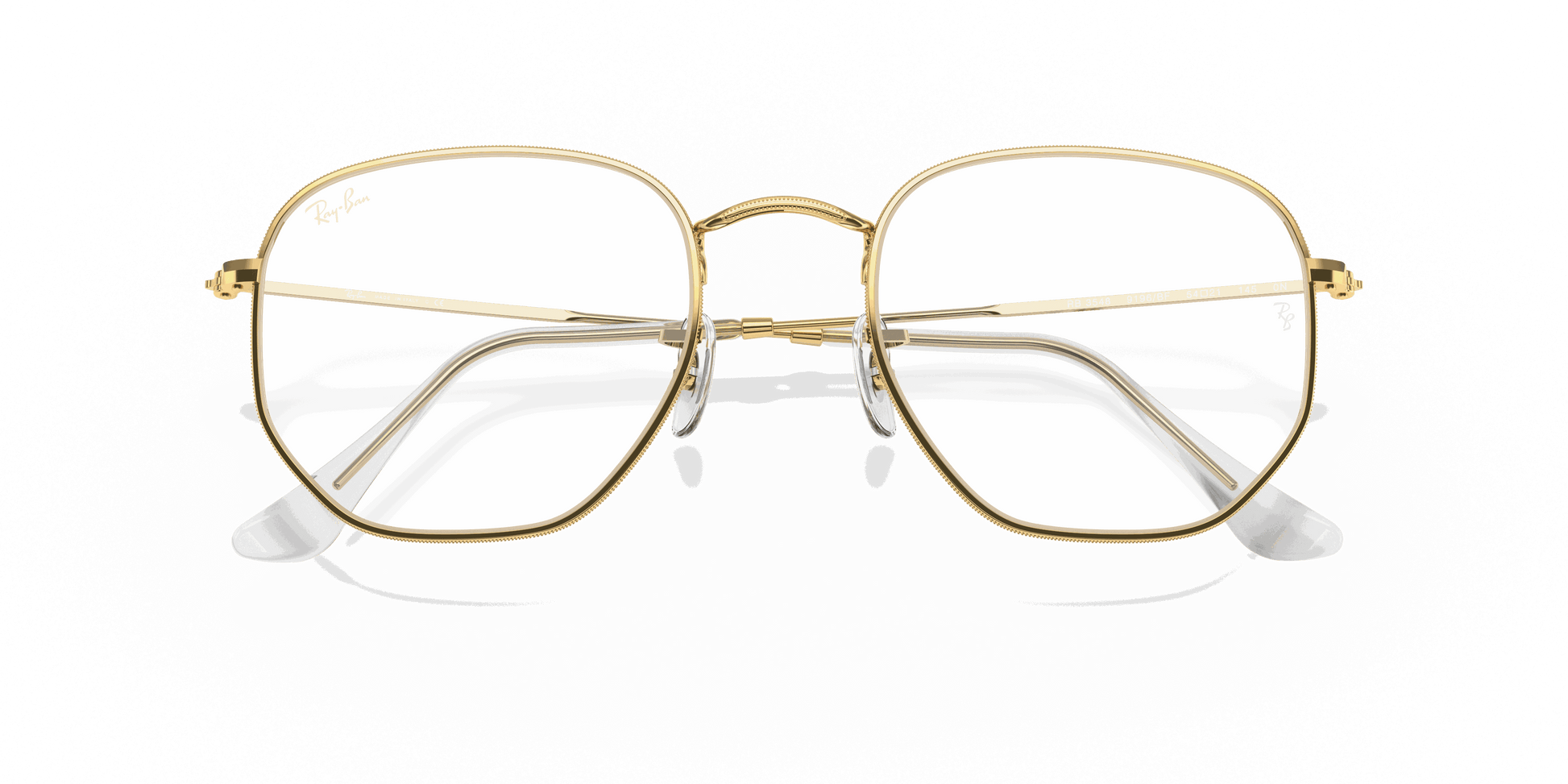 [Clear Lenses, Polished Gold Frame]