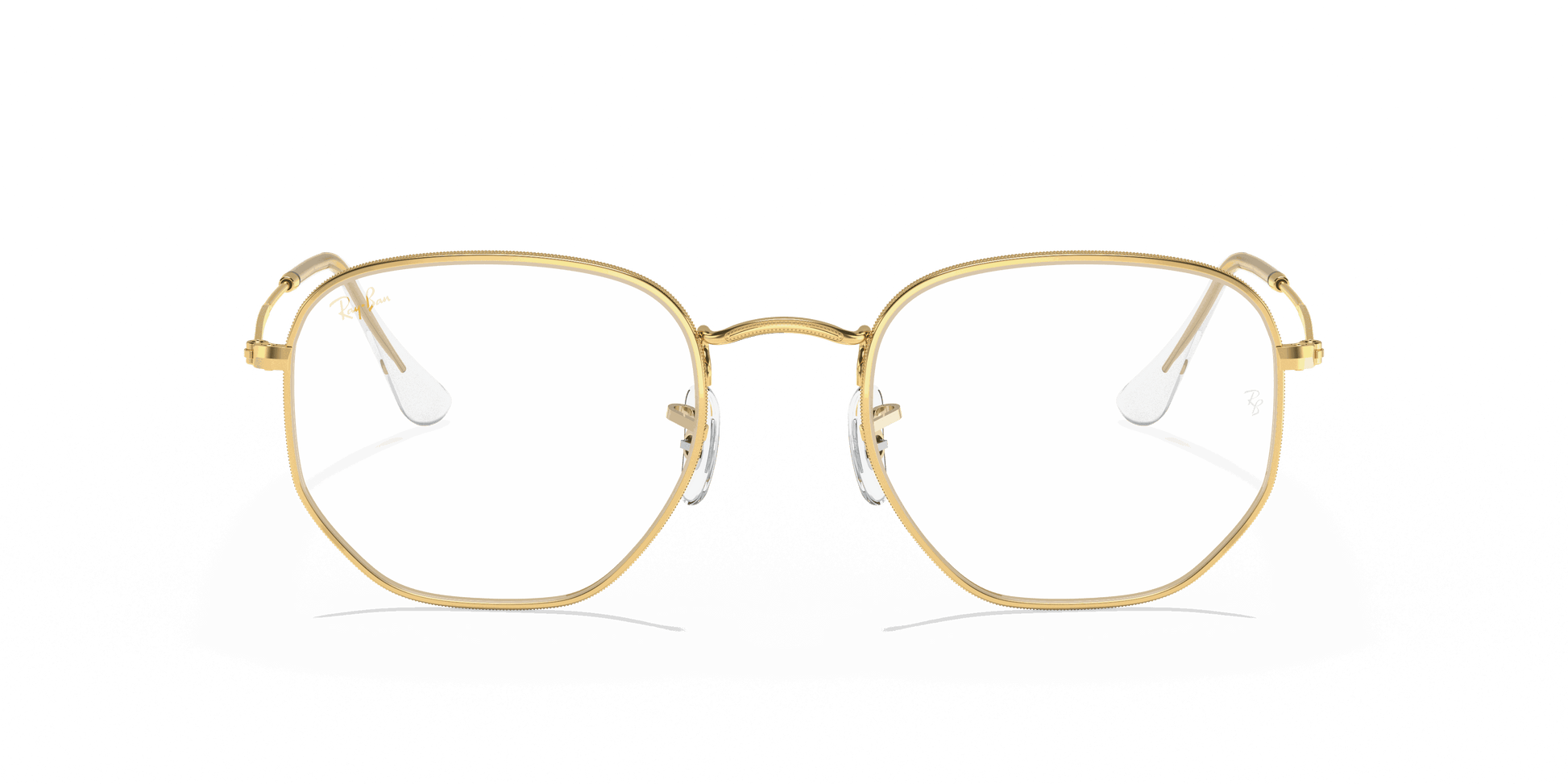 [Clear Lenses, Polished Gold Frame]