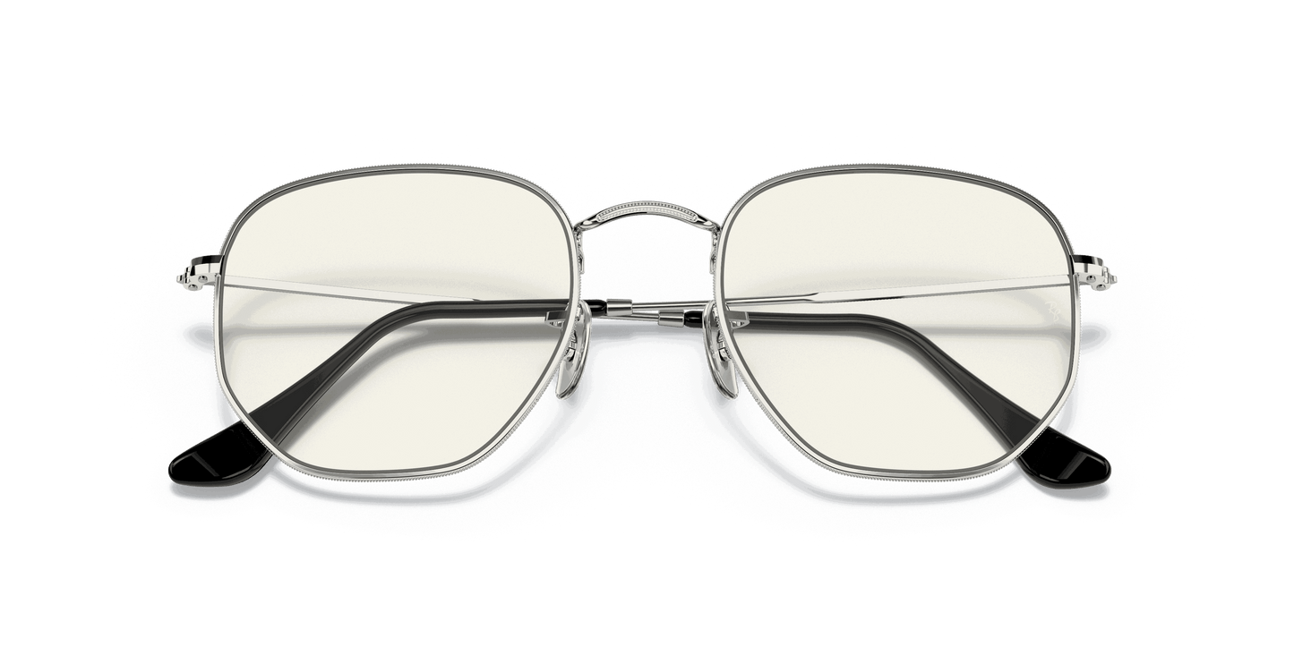 [Clear Lenses, Polished Silver Frame]