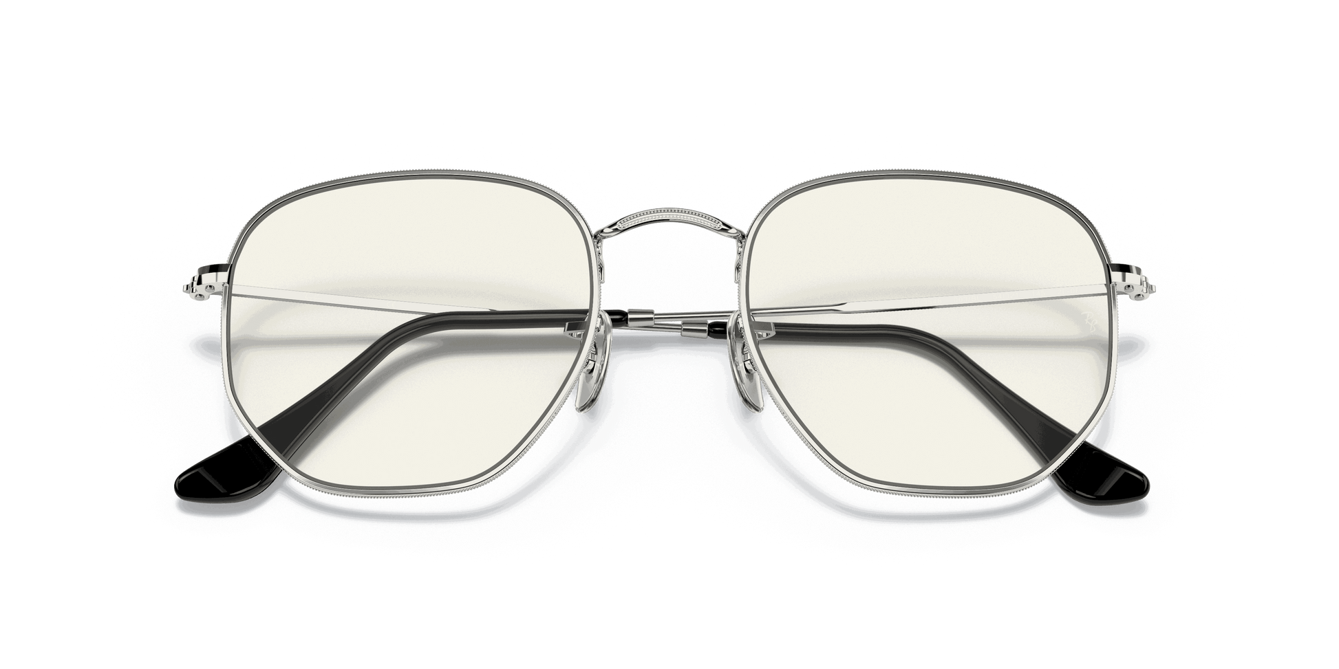 [Clear Lenses, Polished Silver Frame]