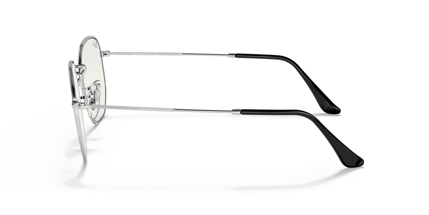 [Clear Lenses, Polished Silver Frame]