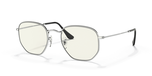 [Clear Lenses, Polished Silver Frame]