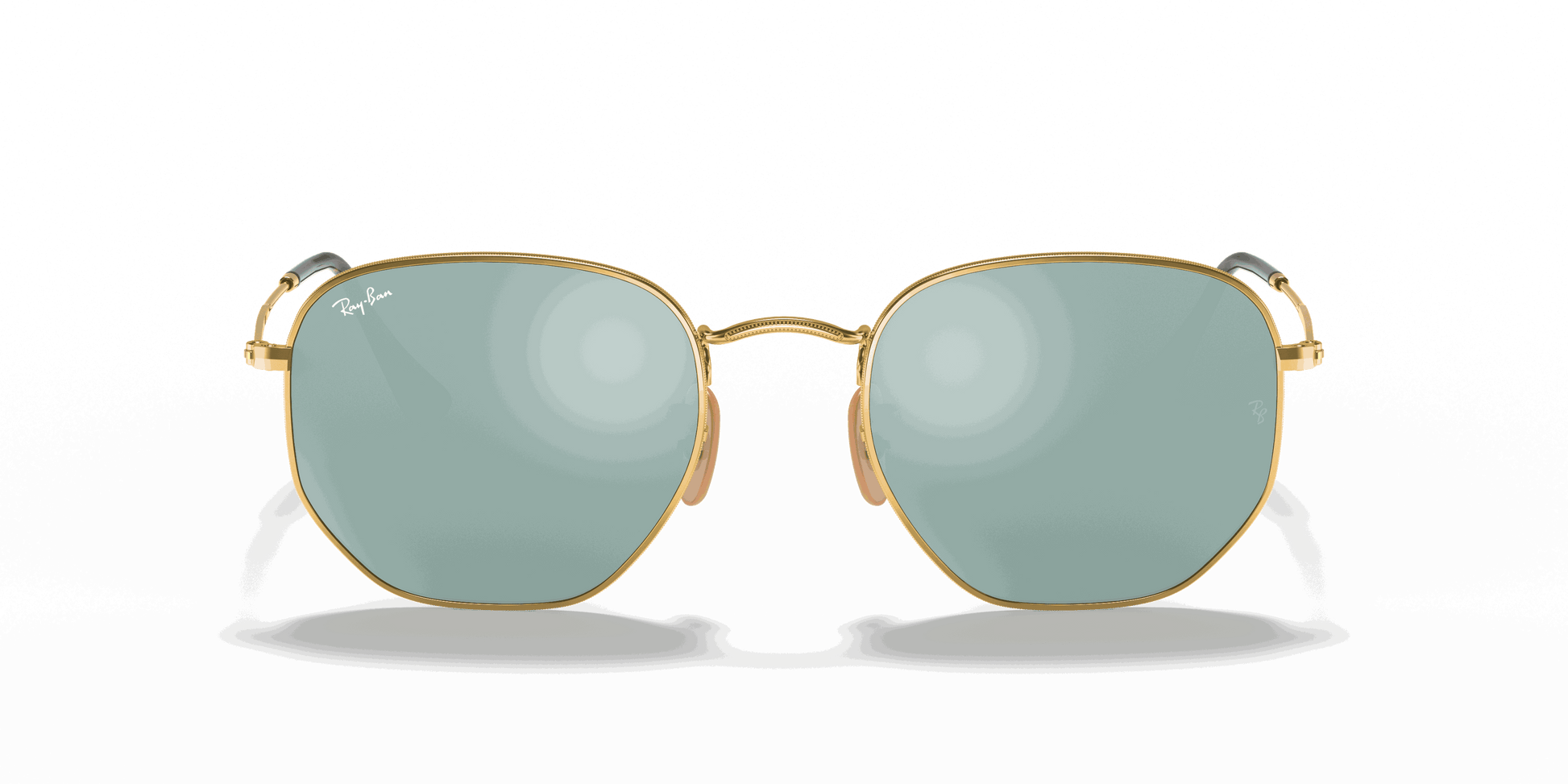 [Silver Flash Lenses, Polished Arista Gold Frame]