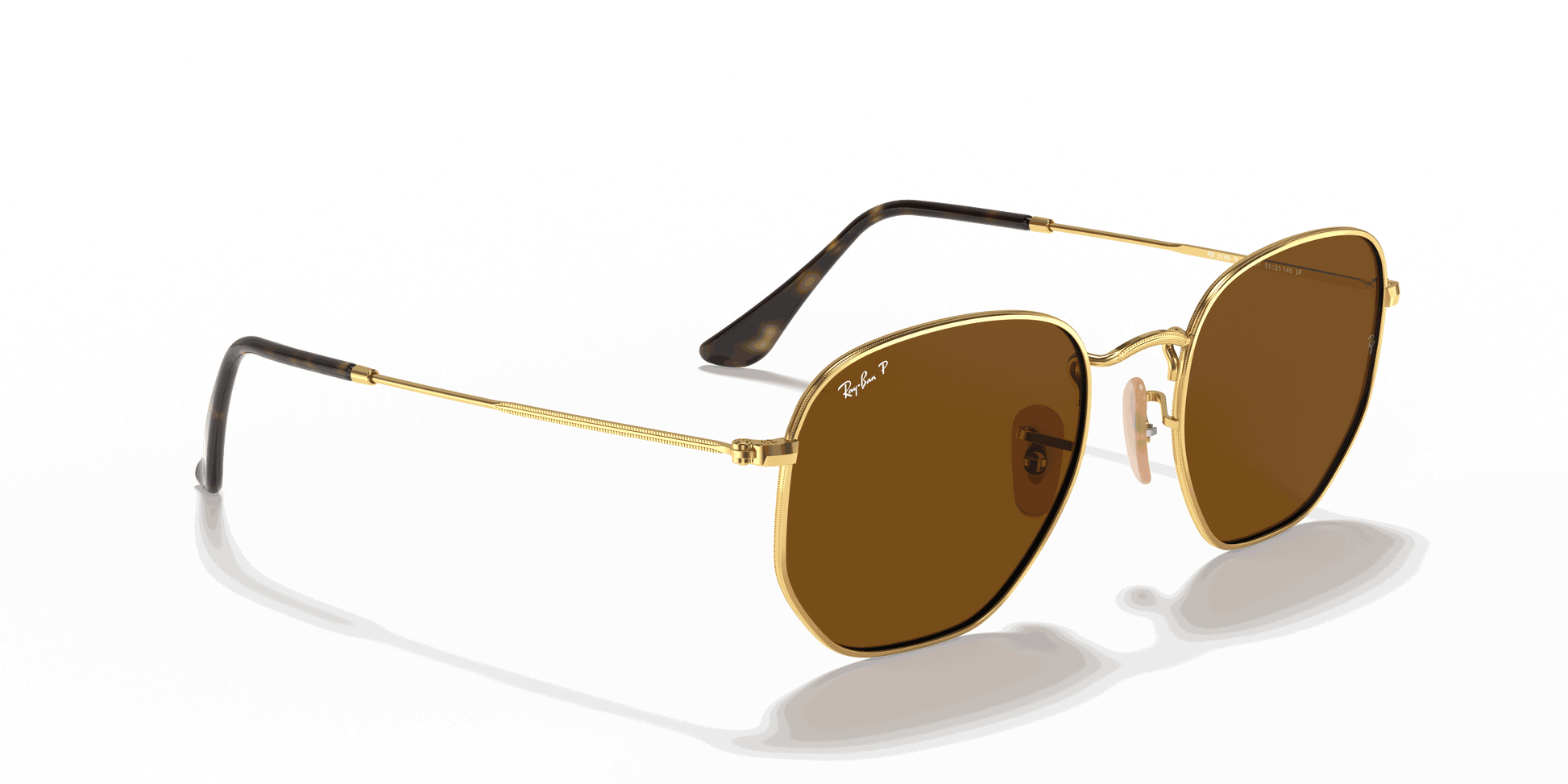 [B-15 Brown Lenses, Polished Arista Gold Frame]
