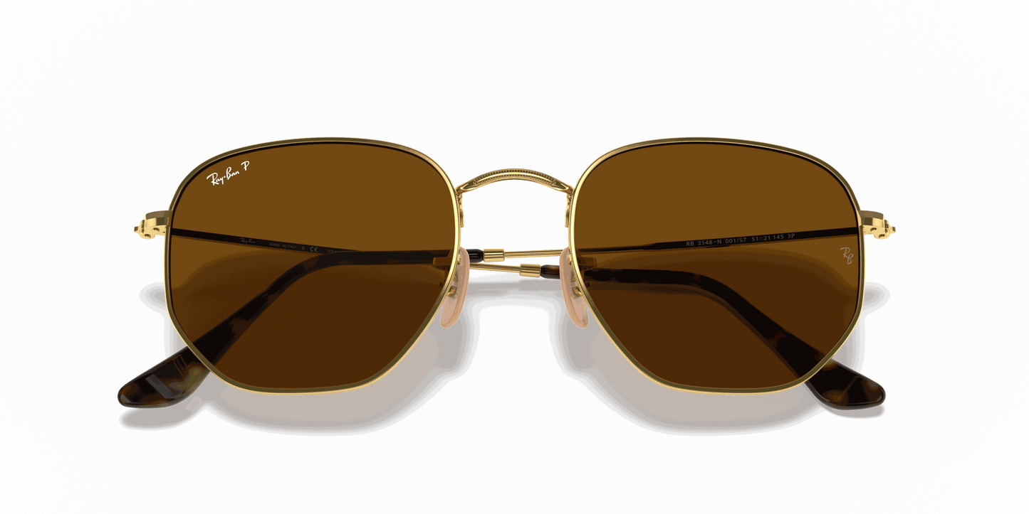 [B-15 Brown Lenses, Polished Arista Gold Frame]