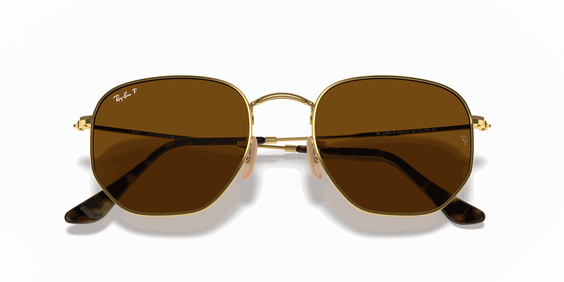[B-15 Brown Lenses, Polished Arista Gold Frame]