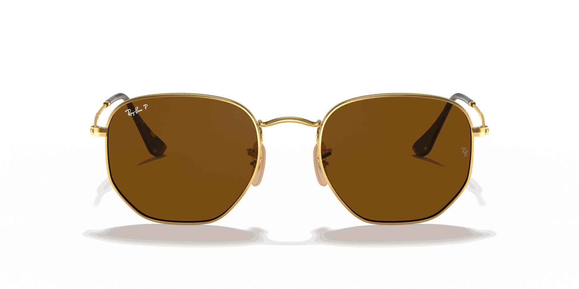 [B-15 Brown Lenses, Polished Arista Gold Frame]