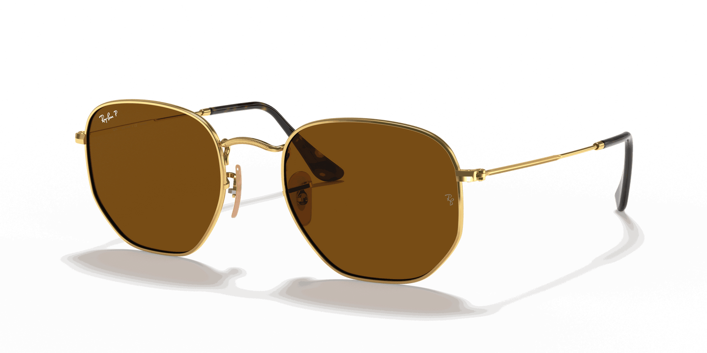 [B-15 Brown Lenses, Polished Arista Gold Frame]