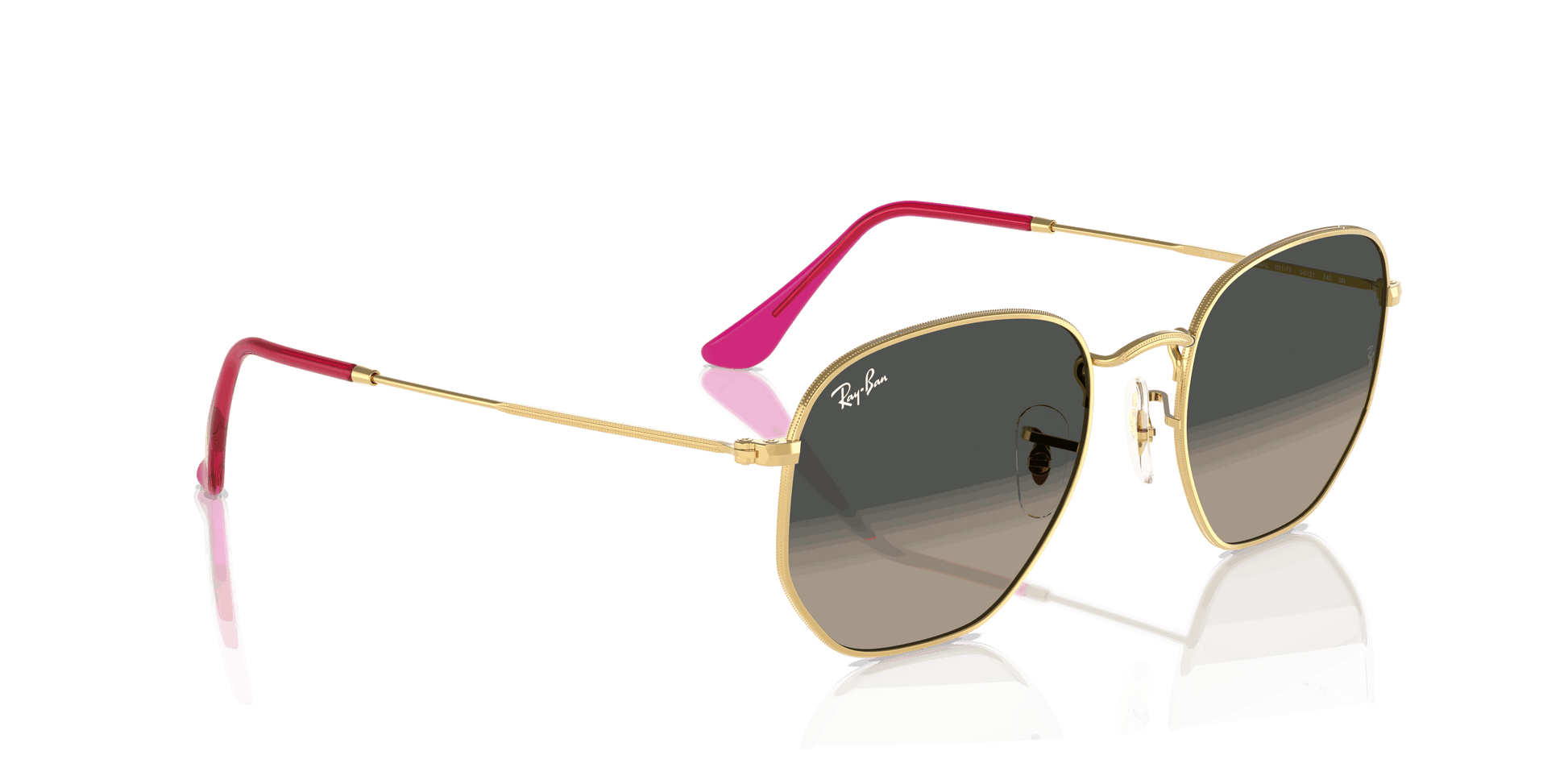 [Grey Gradient Lenses, Polished Arista Gold Frame]