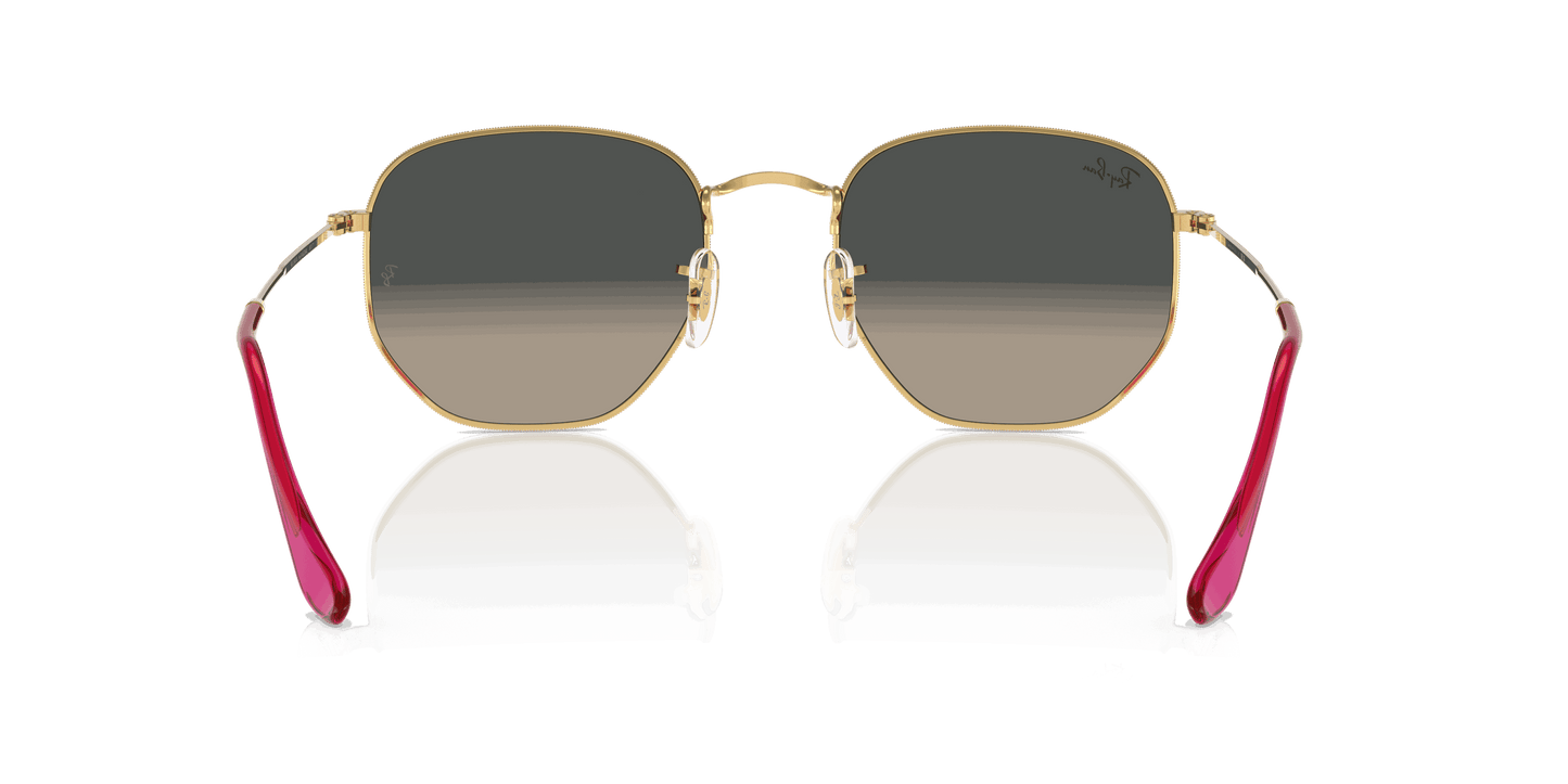 [Grey Gradient Lenses, Polished Arista Gold Frame]