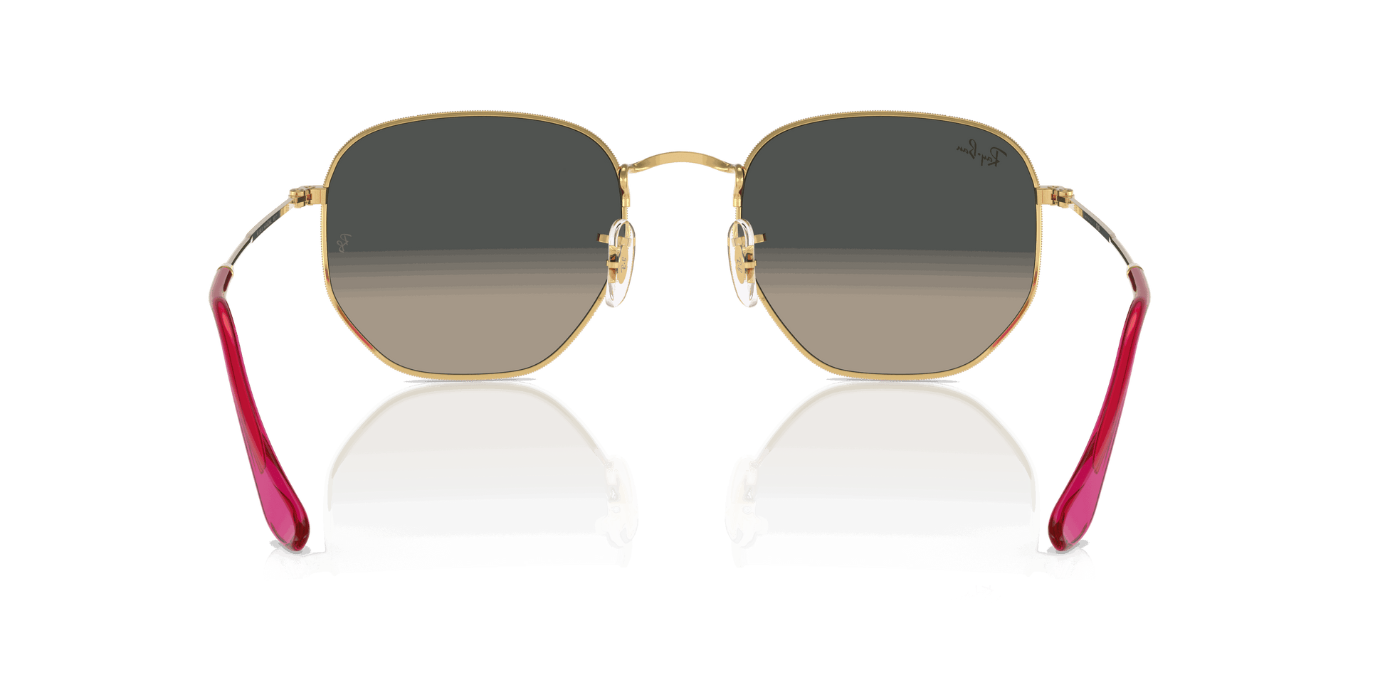 [Grey Gradient Lenses, Polished Arista Gold Frame]