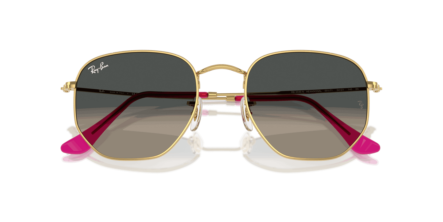 [Grey Gradient Lenses, Polished Arista Gold Frame]