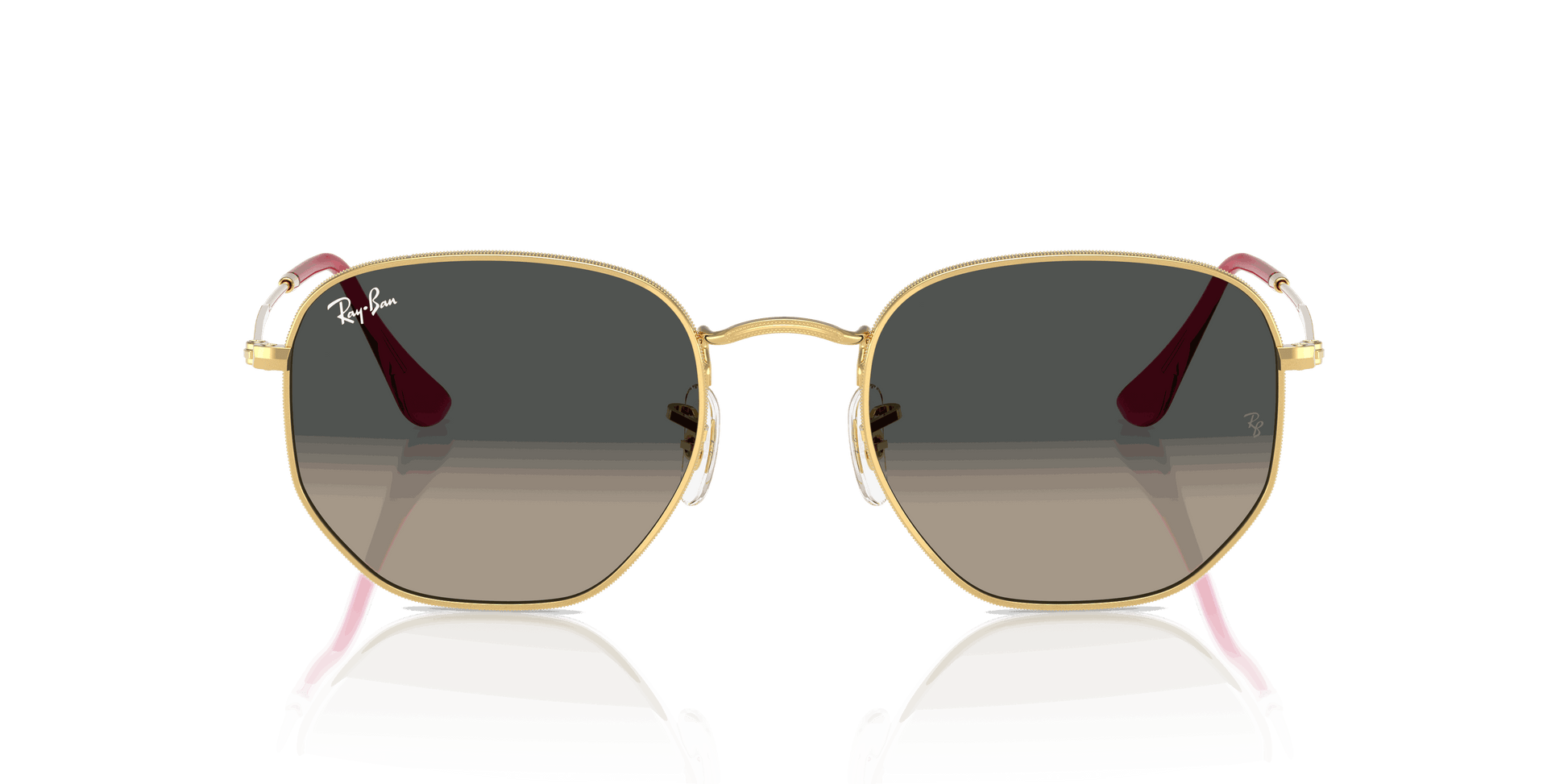 [Grey Gradient Lenses, Polished Arista Gold Frame]
