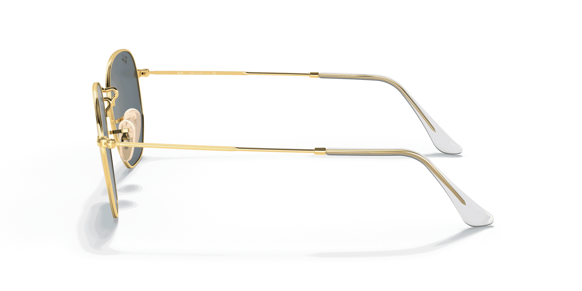 [Blue Lenses, Polished Arista Gold Frame]